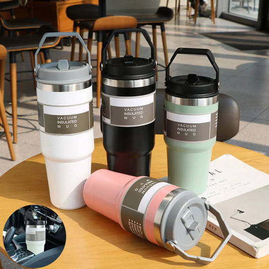 Stylish to-go stainless steel cup